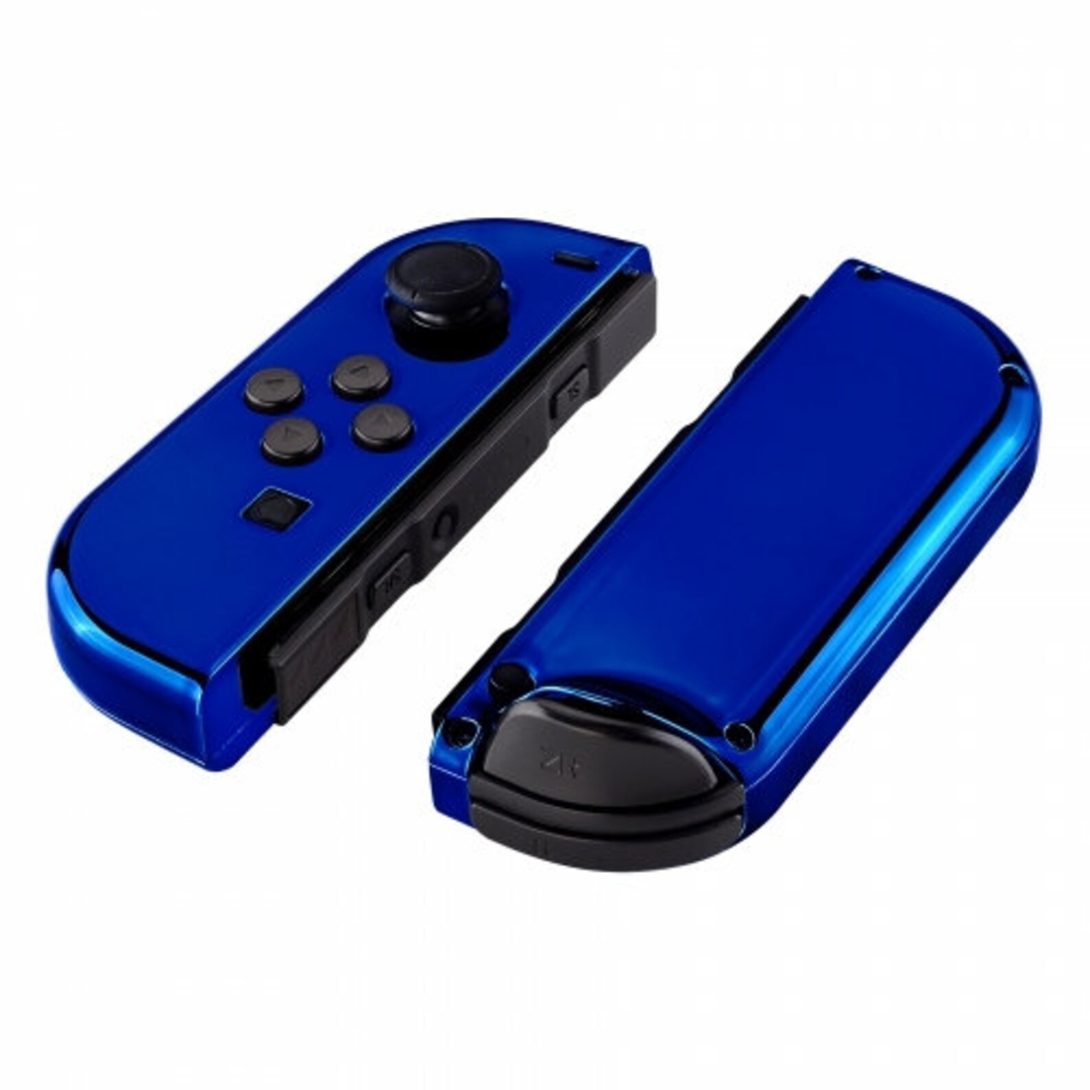 Nintendo Switch JoyCon Chrome Blue Shell Etsy