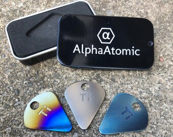 The Titan: Titanium Guitar Picks / Plectrums Set