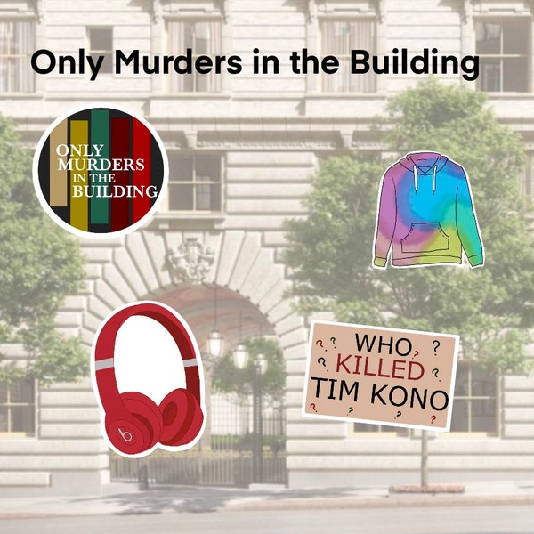 Only Murders in the Building Inspired Waterproof Sticker Set