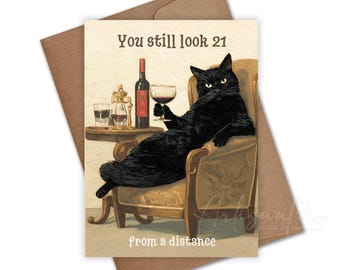 Funny Anniversary Card | You Still Look 21 From a Distance