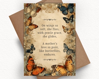 MD-PR-NP-008 | Floral Mother's Day Card | Sentimental Greeting for Mom, Christian Cards