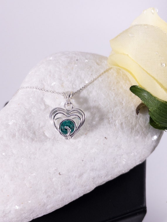 Caged clearance heart necklace