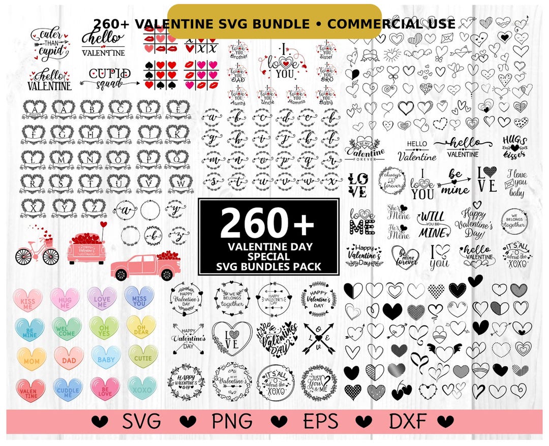 260 Valentines Day PNG Bundle, Valentine Mega Bundle Png, Valentine ...