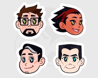 HALF-LIFE 2// Gordon Freeman - Alyx Vance - Barney Calhoun - G-Man mini Stickers