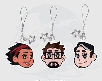 HALF-LIFE 2// Clear Acrylic Keychain, Phone Charm - Gordon Freeman, Alyx Vance, Barney Calhoun