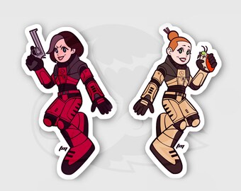 HALF-LIFE: DECAY // Colette Green, Gina Cross - Big Matte Stickers - Set of 2