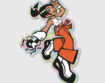 PORTAL 2 // Chell Holographic Glitter Sticker