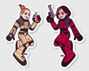 HALF-LIFE: DECAY // Colette Green, Gina Cross - Big Matte Stickers - Set of 2