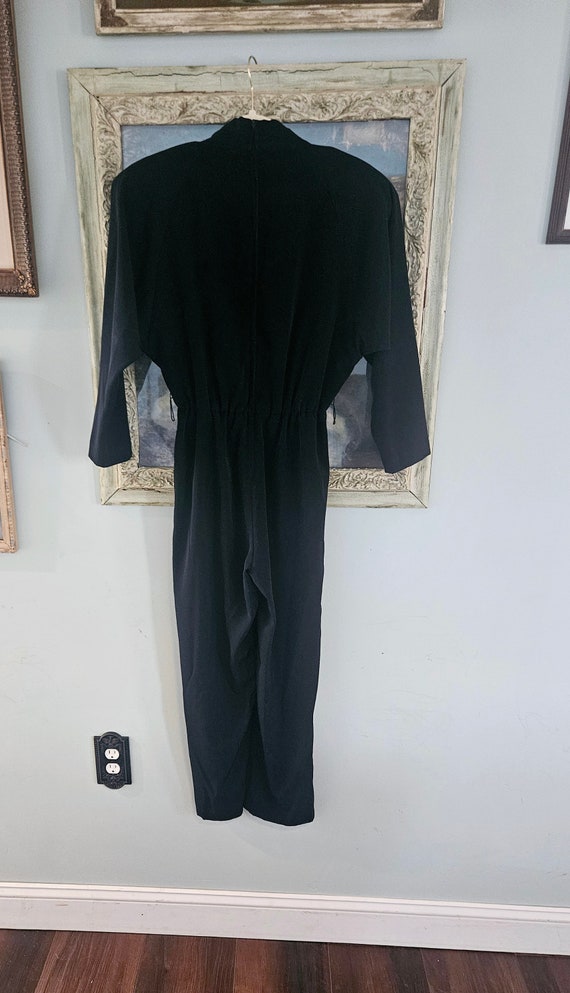 Vintage 80's Black Jumpsuit by Willi of California - image 3
