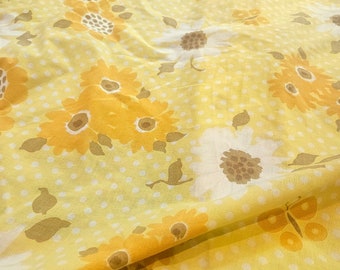 Vintage 70's Pequot Nostalgic Print Full Flat Sheet