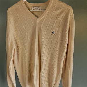 Vintage 70s Christian Dior Pullover Sweater in Orlon Acrylic