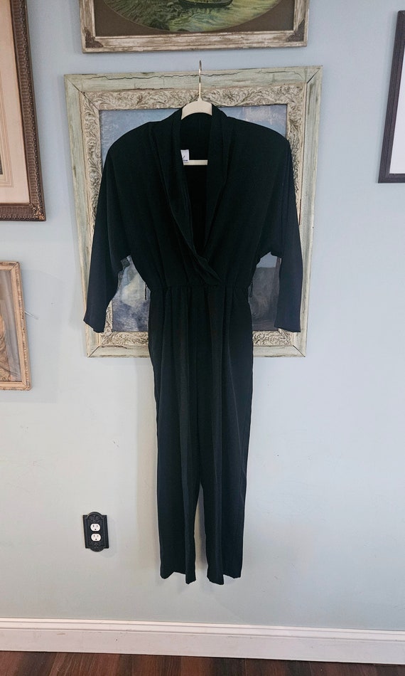 Vintage 80's Black Jumpsuit by Willi of California - image 2