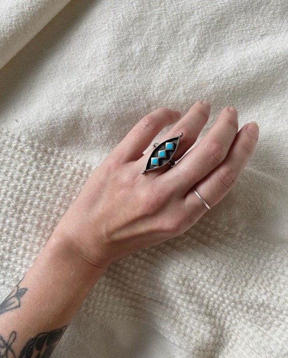 Vintage Turquoise Shadowbox Ring