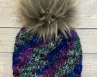 Merino Wool Knit Estuary Beanie