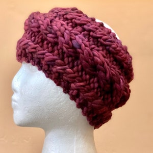 Merino Wool Knit Purl Crossings Ear Warmer