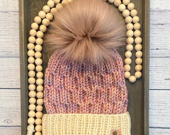 Bonnet en tricot de laine mérinos