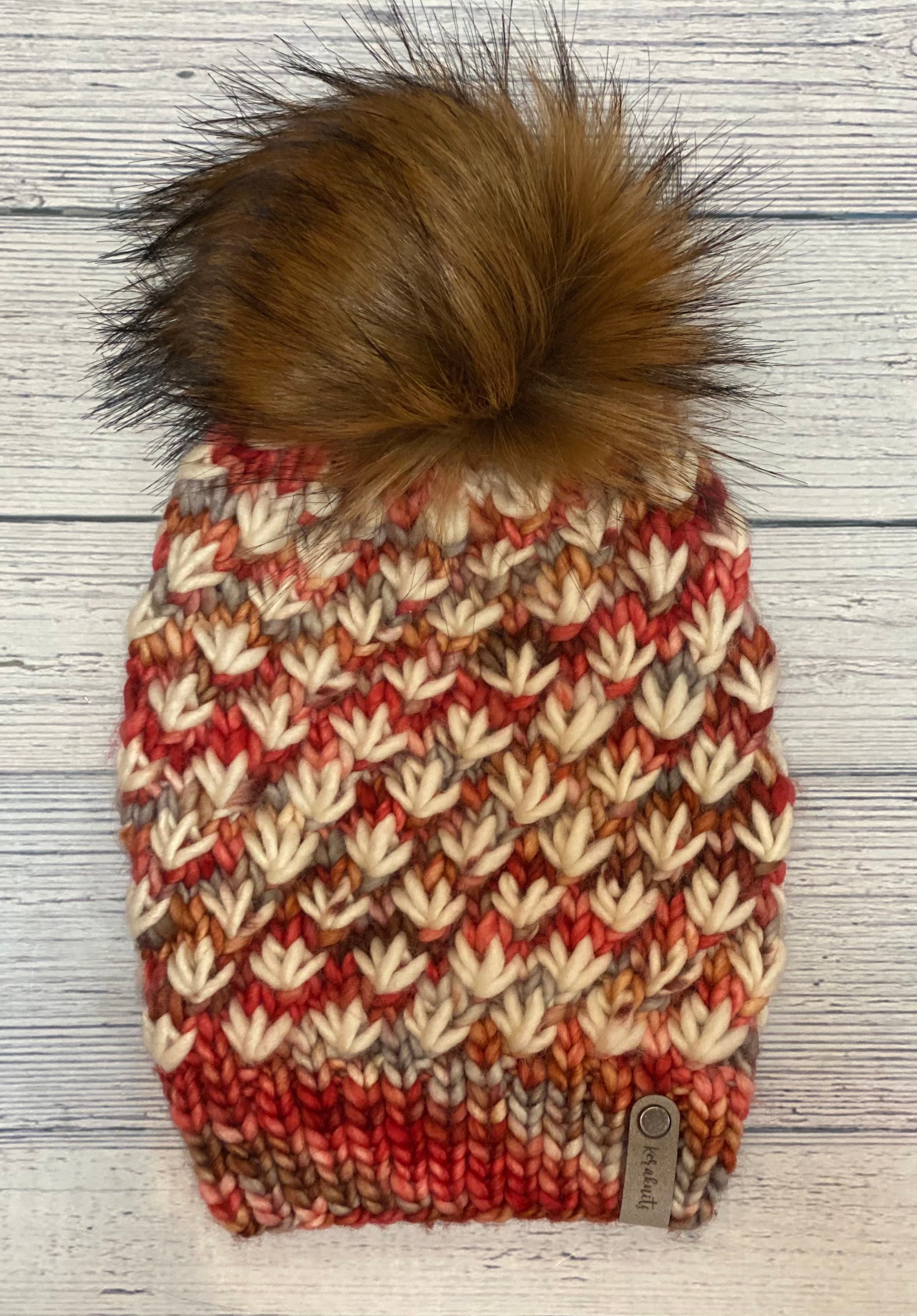 Merino Wool Knit Lotus Flower Beanie Etsy