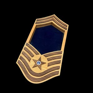 Senior NCO Shadow Box Air Force Retirement