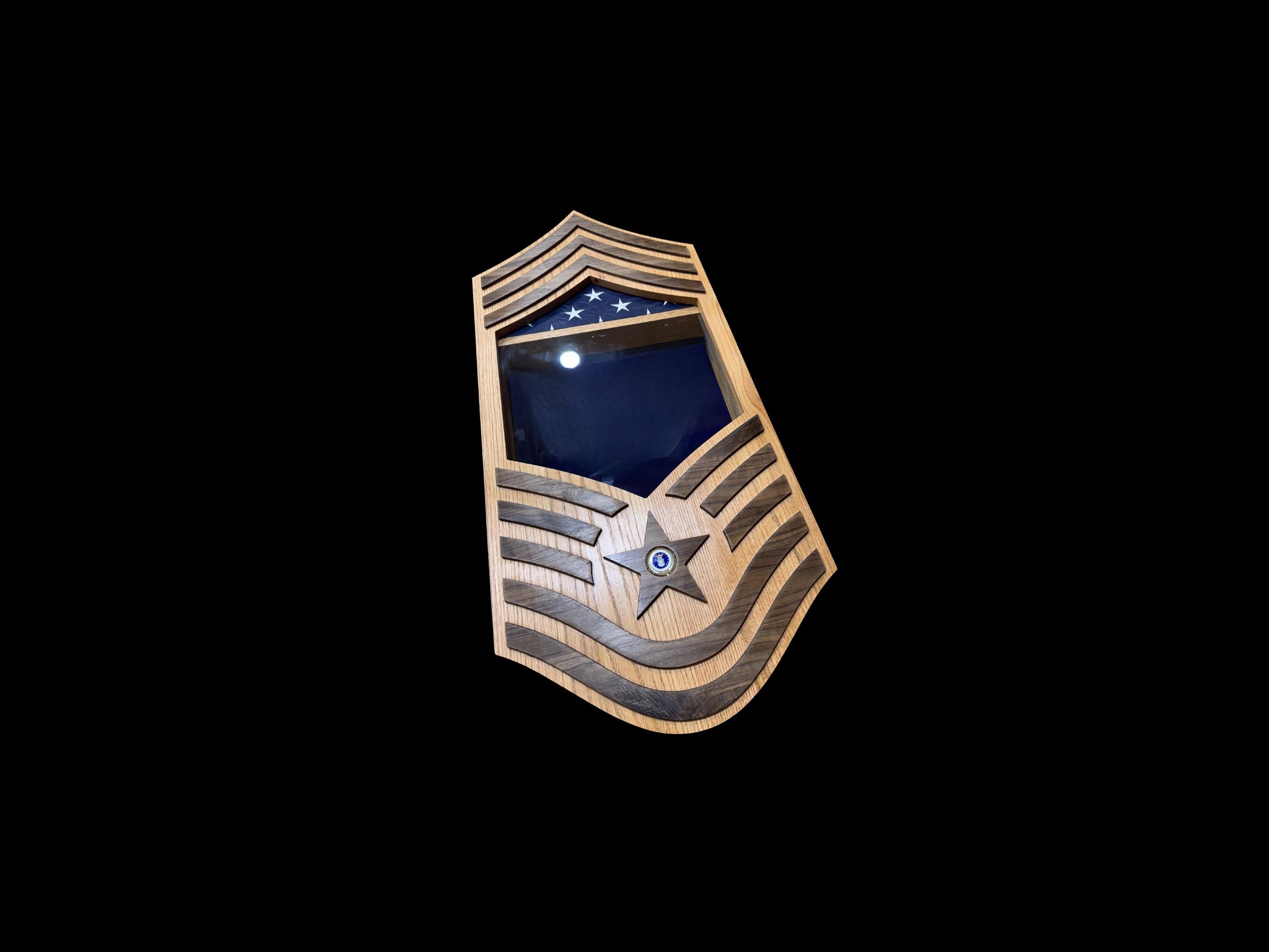 Chief Master Sergeant Shadow Box Air Force Retirement
