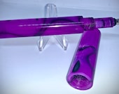 Custom Purple and Black Acrylic Bespoke Fountain Pen