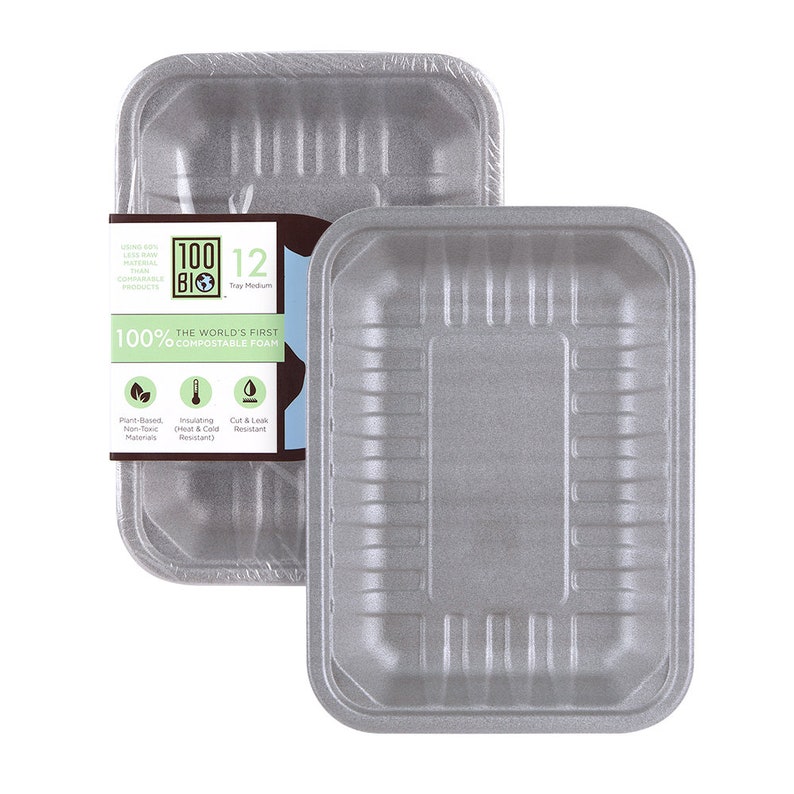 PlantBased Disposable Food Tray Styrofoam PLA Biodegradable Etsy