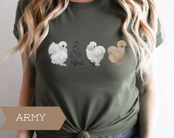 Chicken Lover Silkie Frizzle Unisex Bella Canvas Graphic Tee