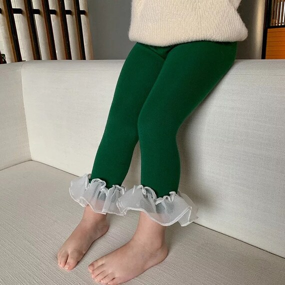 Leggings top verdi bambina