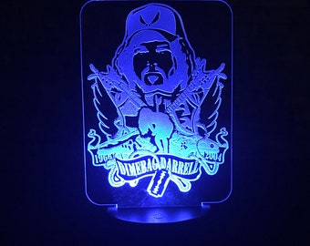 Dimebag Darrell Tribute 7 Color LED Color Changing Laser Cut Acrylic Lamp.