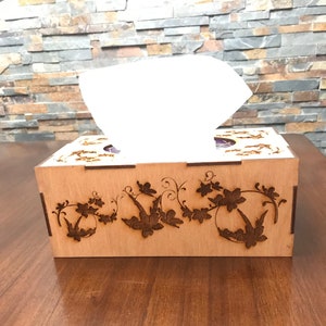 Large Wooden Tissue Box Cover 1/8” Baltic Birch
