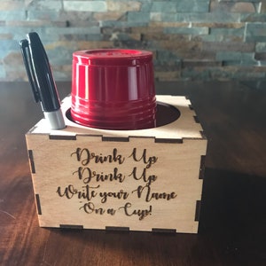 Party Cup Holder, 1/8&quot; Baltic Birch.