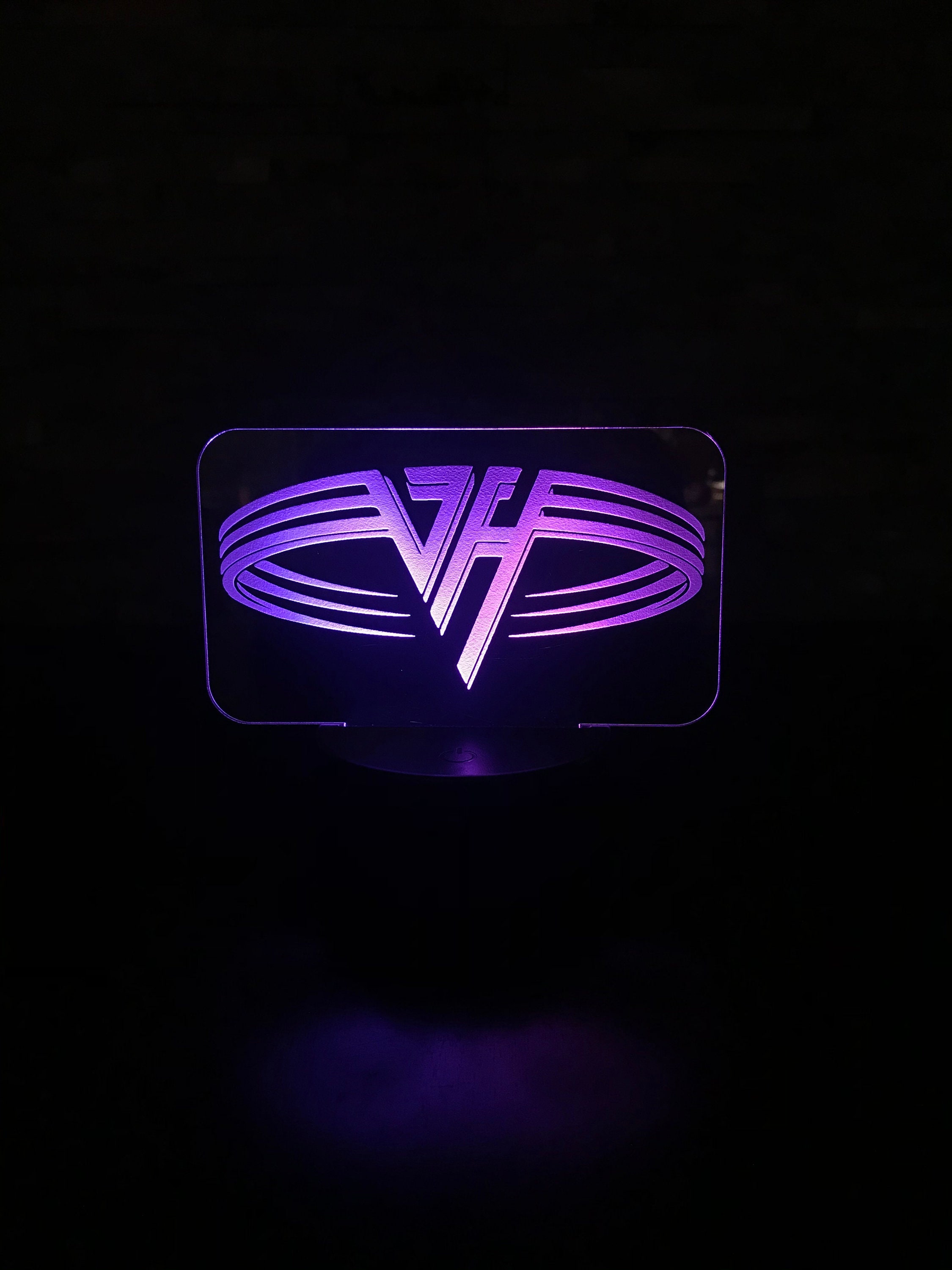 Van Halen 7 Color LED Color Changing Laser Cut Acrylic Lamp.