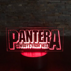 Pantera 7 Color LED Color Changing Laser Cut Acrylic lamp.