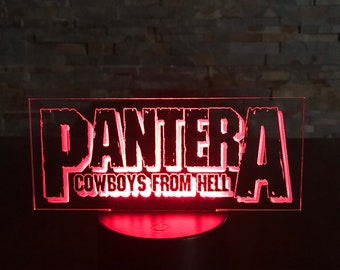 Pantera 7 Color LED Color Changing Laser Cut Acrylic lamp.