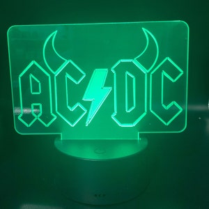 Ac/ Dc HORNS 7 Color LED Color Changing Laser Cut Acrylic Lamp.