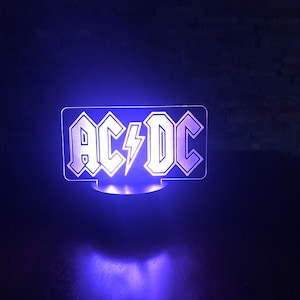 AC / DC 7 Color LED Color Changing Laser Cut Acrylic Lamp.