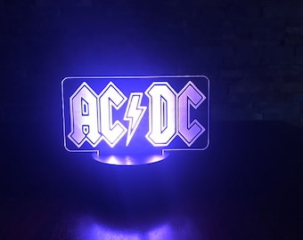 AC / DC 7 Color LED Color Changing Laser Cut Acrylic Lamp.