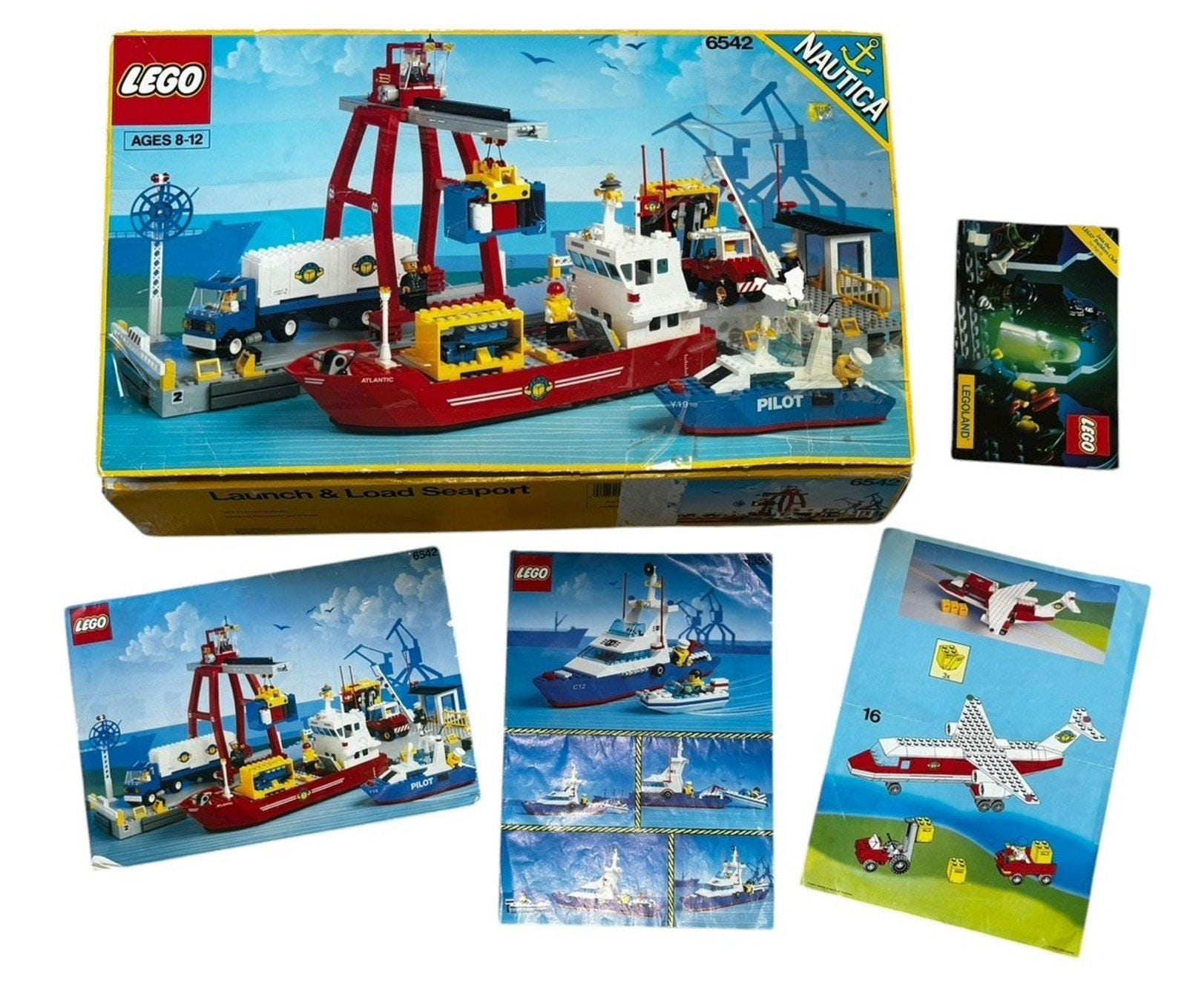 VINTAGE 90's Lego Launch & Load Seaport 6542 Box/instr and 6375