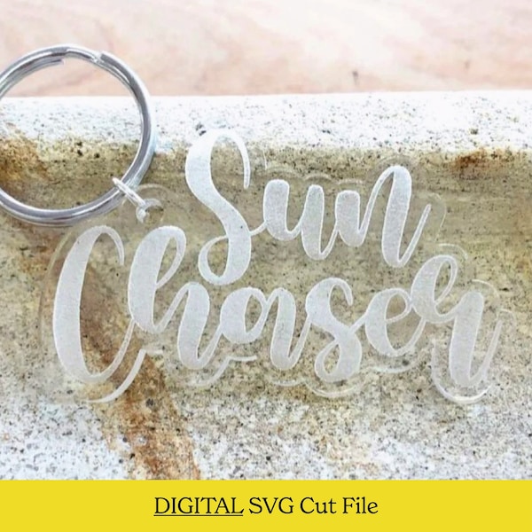 Sun Chaser Keychain SVG, Keychain SVG, SVG, Glowforge, Glowforge keychain, Western, Western svg Active