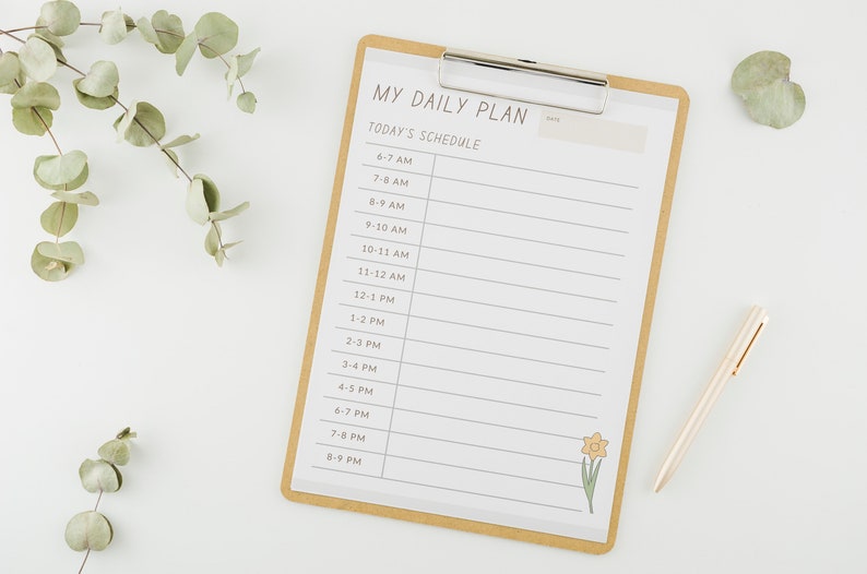 EDITABLE DAILY PLANNER | Planner Printable | Daily Task List | Digital ...