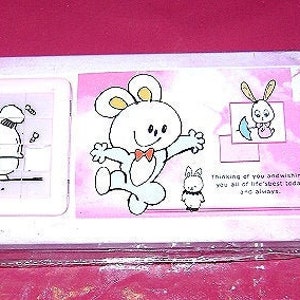 BEAUTIFUL 1996 China kawaii tin pencil case with mini game - astuccio in latta con giochino kawaii rosa