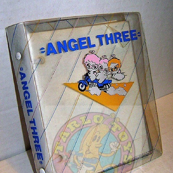 ANGEL THREE 80s Kutsuwa Japan mini organiser diary - mini diario memo pad rare