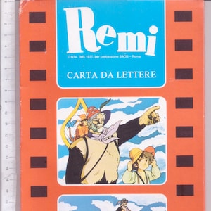 REMI 1977 Sacis Ntv Tms Telecart Italy vintage cartoon stationery letter set 10 + 10 super rare carta da lettere mint