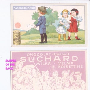 MILKA SUCHARD chocolat 1910 francia tarjeta de coleccionista de publicidad original - original figura de cartón decorada serie 270 n.12 Poeta