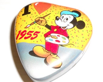 scatola latta notes TOPOLINO MINNIE 80s Walt Disney italy tin box with memo