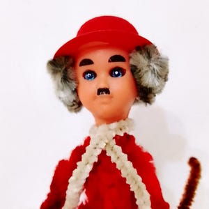 CHARLOT - CHARLIE CHAPLIN 1986 Bubble France Sarl italy bizarre puppet stick promotional - decorative doll on a stick curious