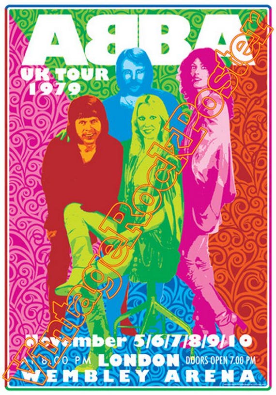 cod.002 - ABBA - Webley Arena, London Uk  - 5 november 1979 -  concert poster