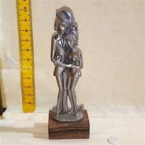 Raymond Peynet années 70 Italie petite statue figure super mignon Lovers menthe nouvelle figurine en étain Magnifiques amoureux image 3