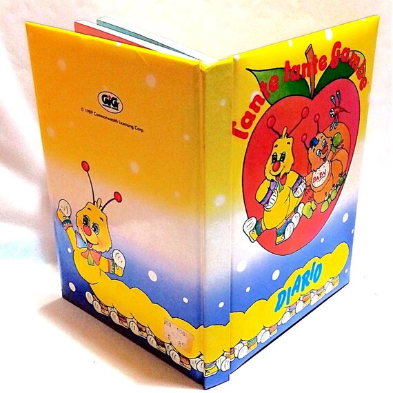 MANY MANY LEGS - worms 1989 gig italy school diary - school diary - orange