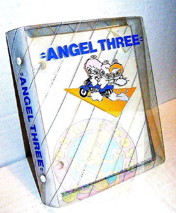 ANGEL THREE 80s Kutsuwa Japan mini organizer diary - mini diary memo pad rare