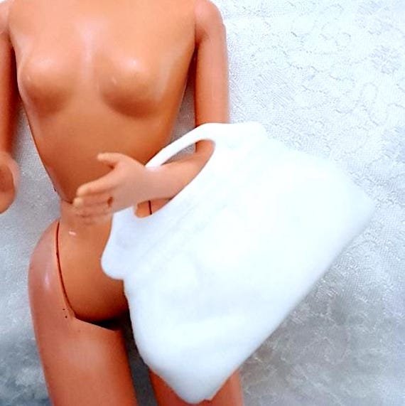 B770- BARBIE 90s maxi white bag plastic - borsa grande bianca plastica